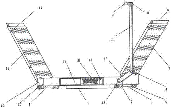 Universal folding type automatic driving small vehicle and control method