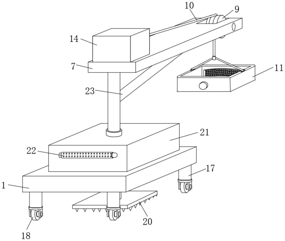 Tree lifting device for garden engineering