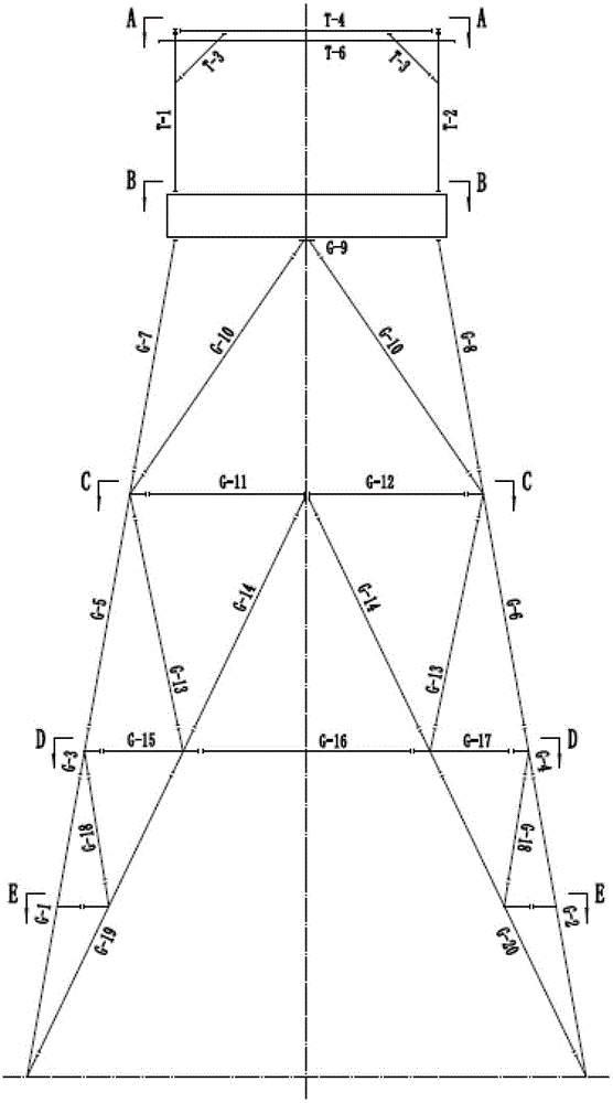 Sinking tubular steel derrick and mounting method of same