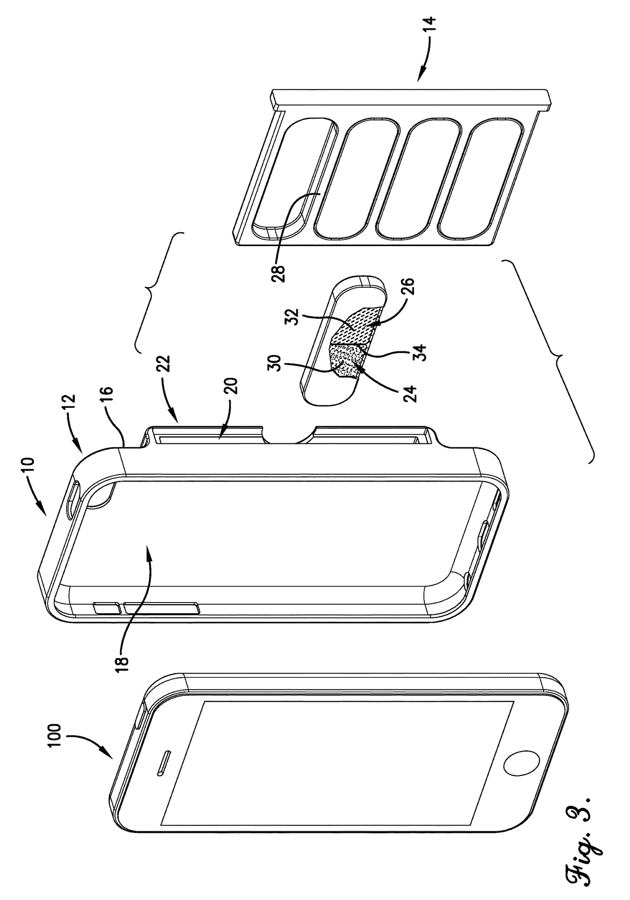 Case for cooling an electronic device via an endothermic reaction