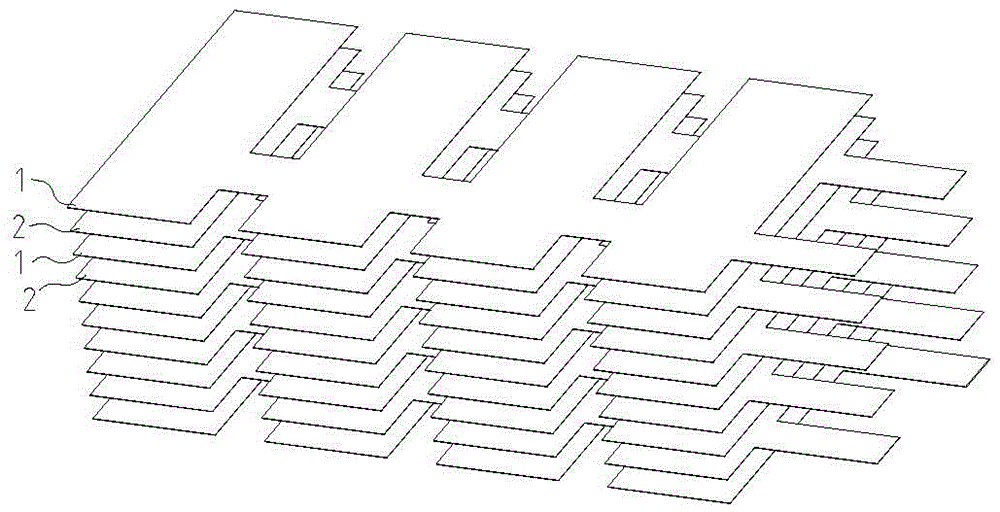 Laminated flexible battery and preparation method thereof