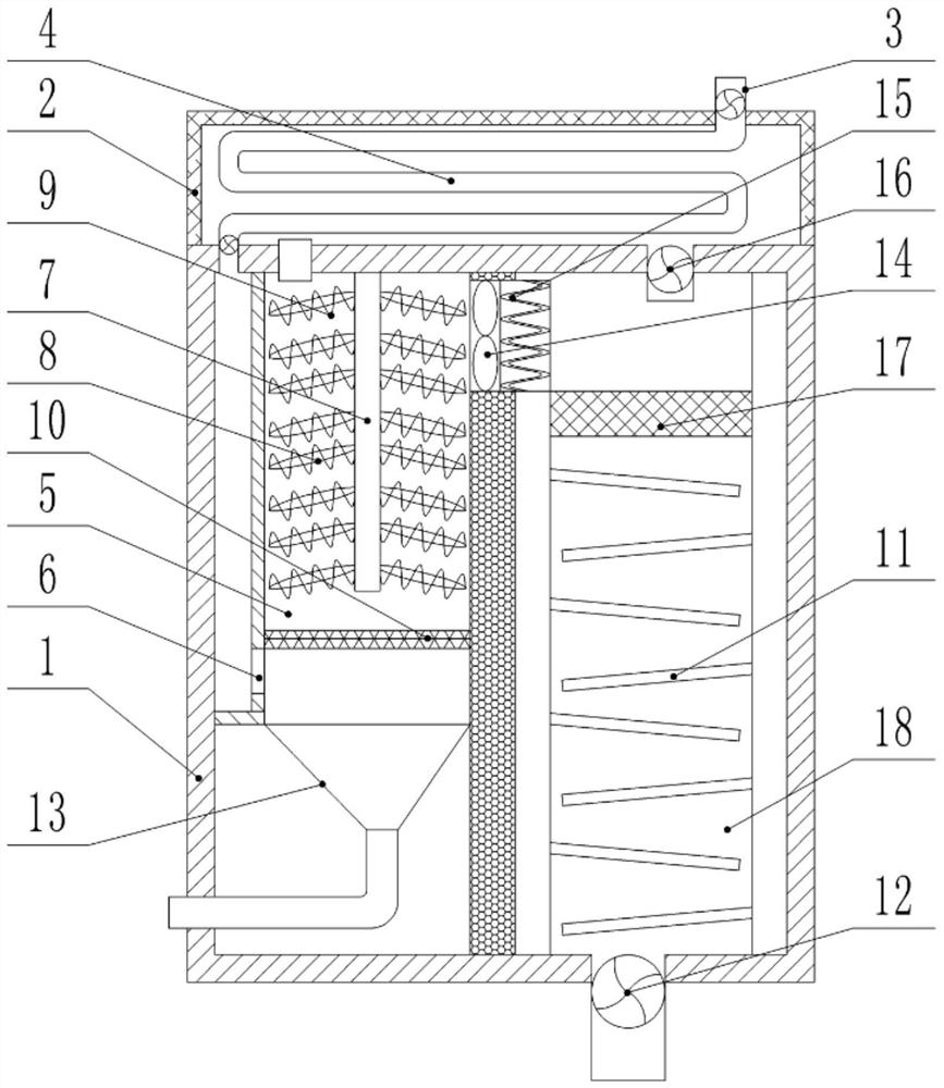 A heat pump device for sludge drying