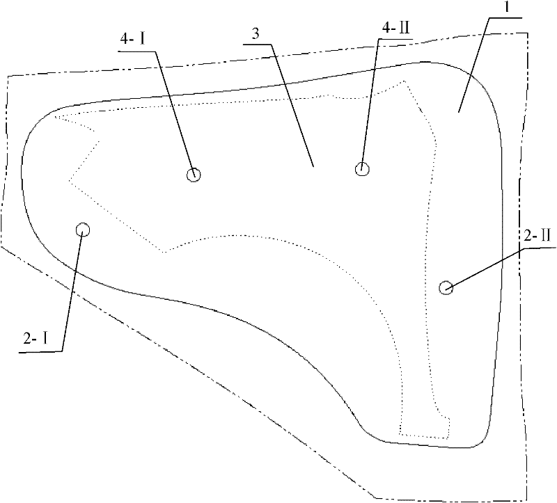 Finished piece positioning method for grinding die of automobile outer cover panel