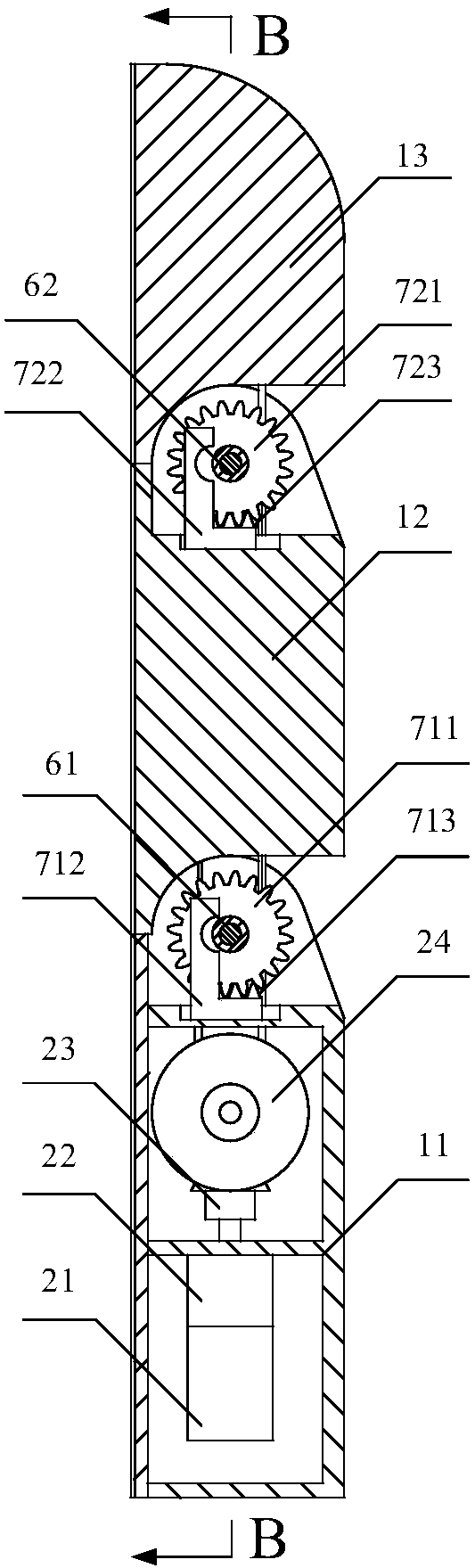 Rack-type multi-joint synchronous locking adaptive robot finger device