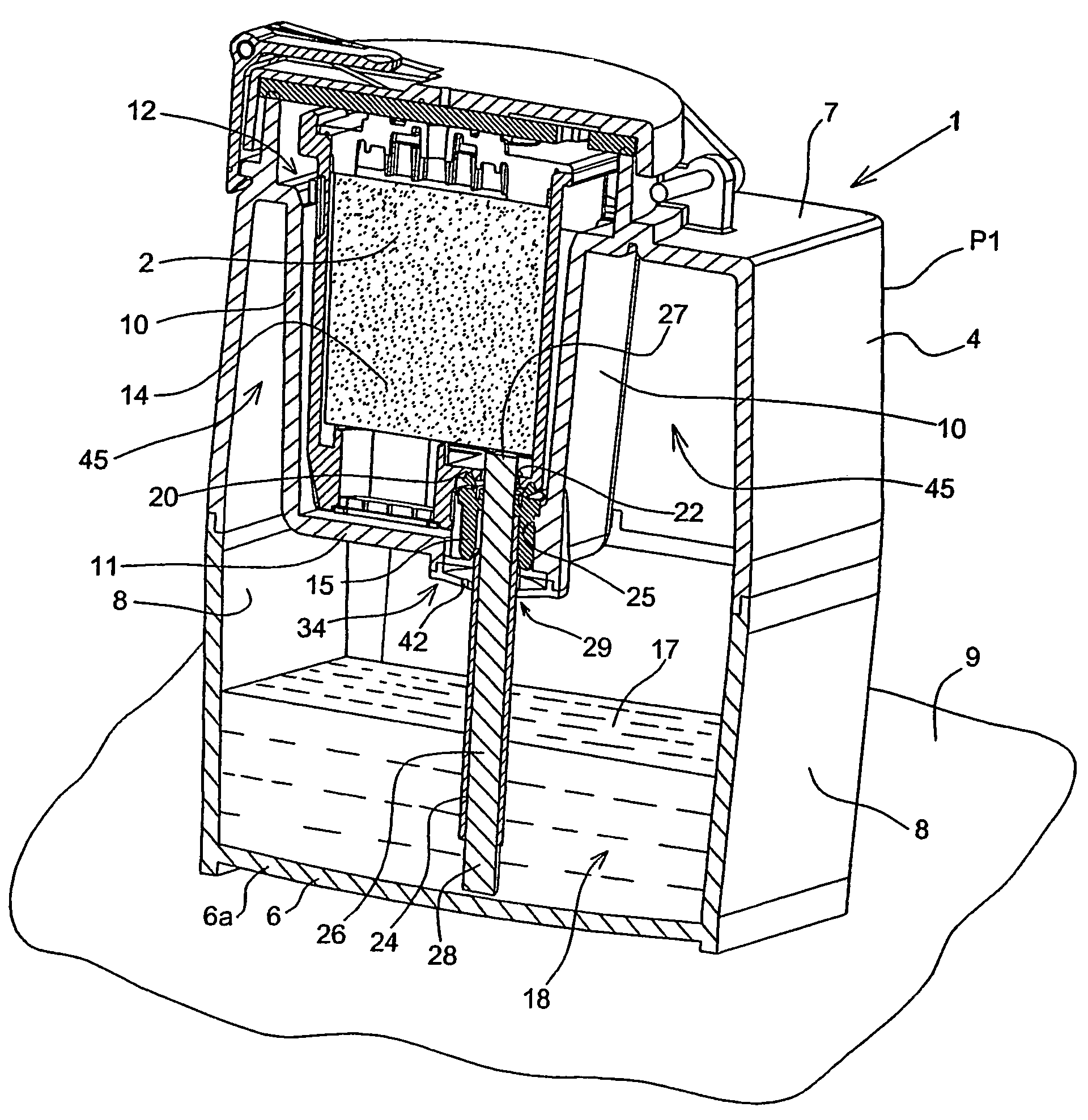 Storage and ink refilling station for a cartridge of a printhead