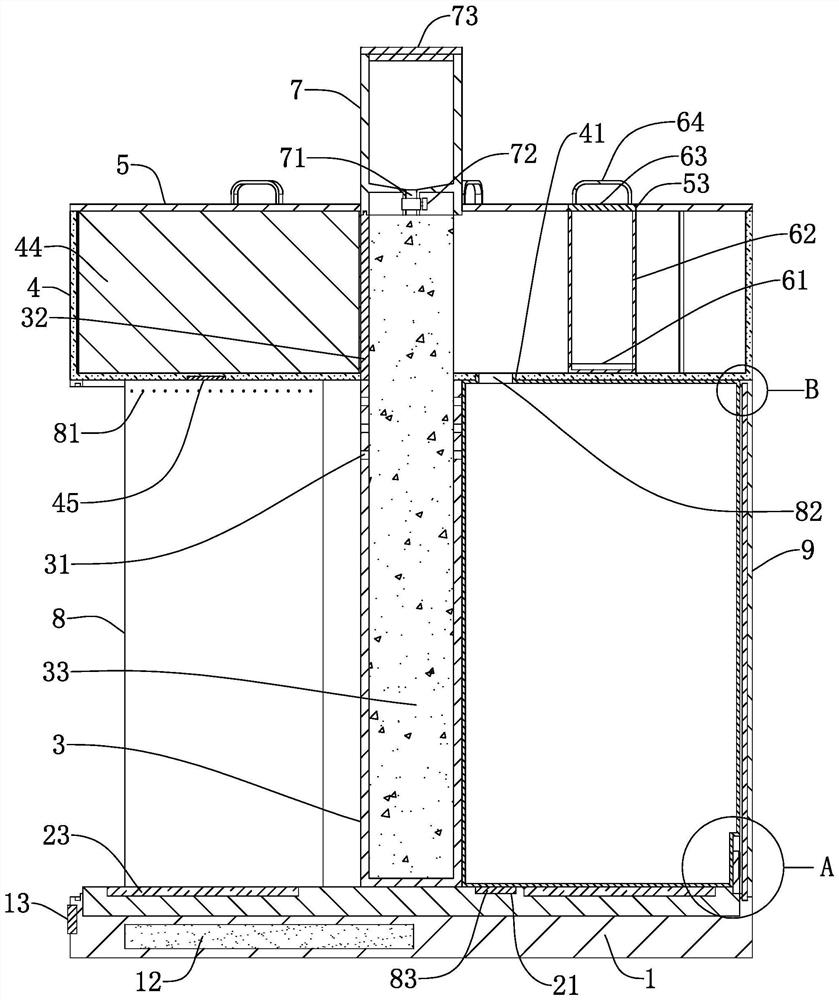 Ant culture observation box with double-layer structure