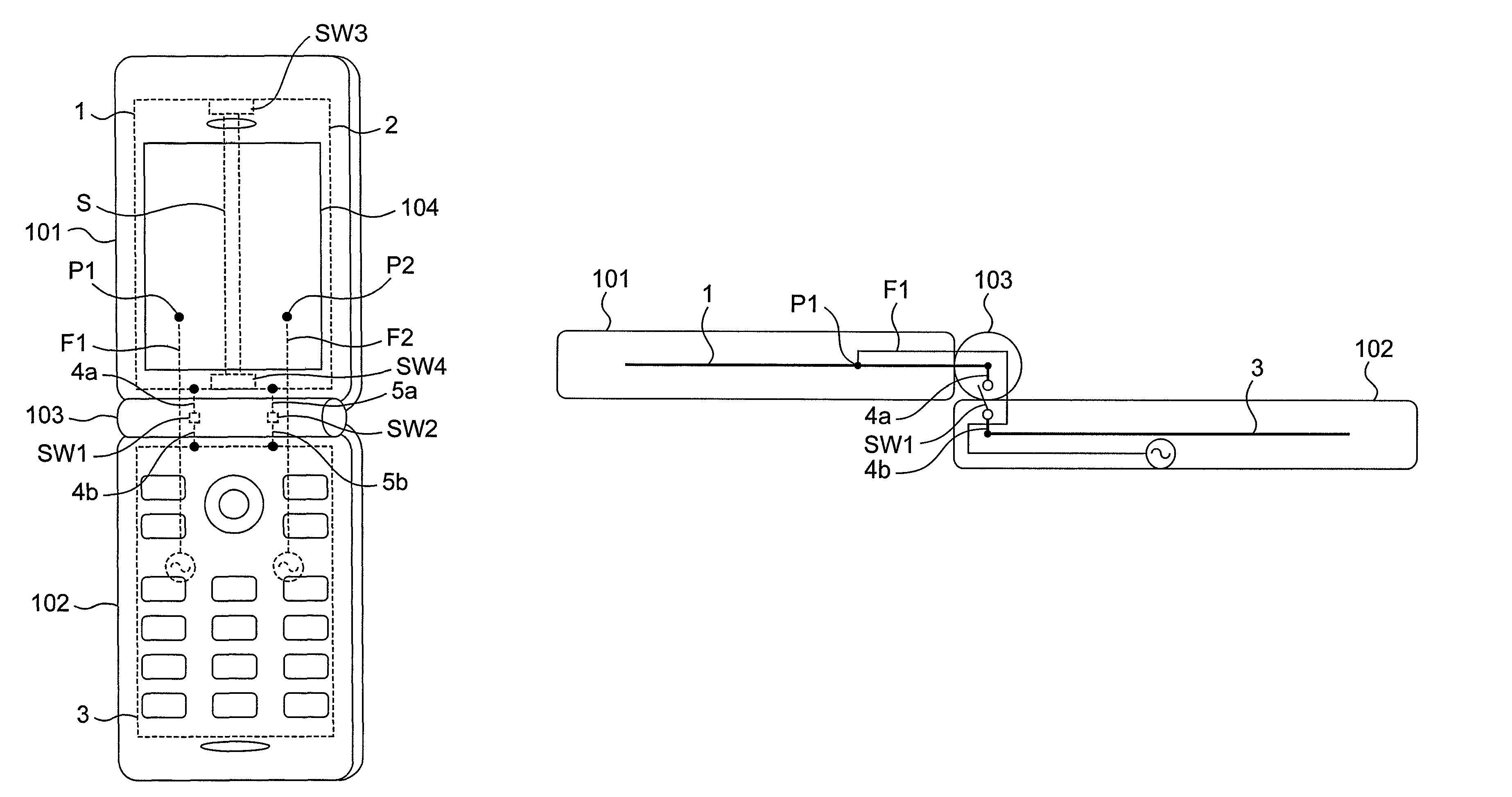 Wireless communication apparatus with housing changing between open and closed states