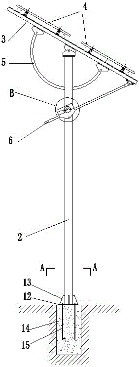 Photovoltaic support applied to agriculture photovoltaic greenhouse