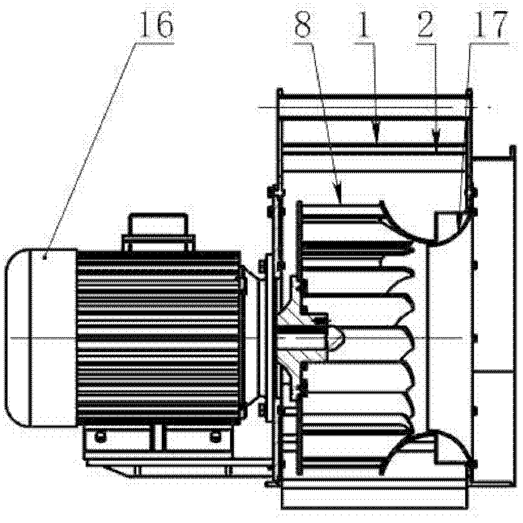 Compact single-suction centrifugal fan