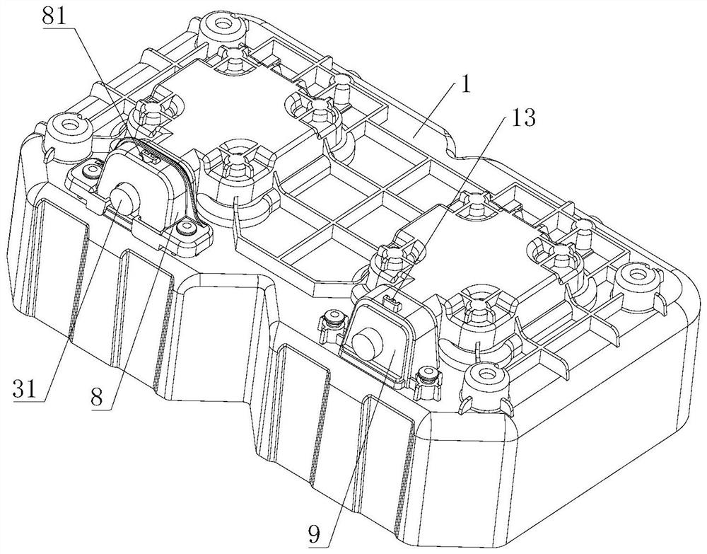 Electric vehicle battery mounting structure and electric vehicle