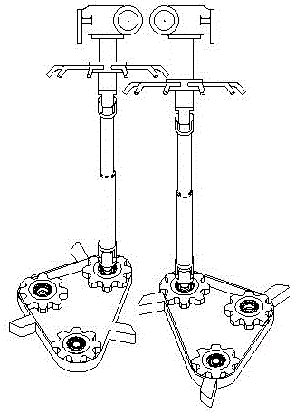 Standing grain pull chain type corncob-pickup straw-collecting stubble-cutting returning-type corncob and stem concurrent-harvesting header