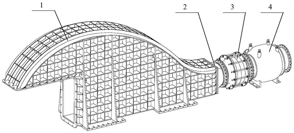 Exhaust throttler for plane cascade flow simulation device