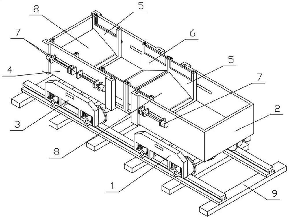 Rail transport multi-purpose telescopic wagon