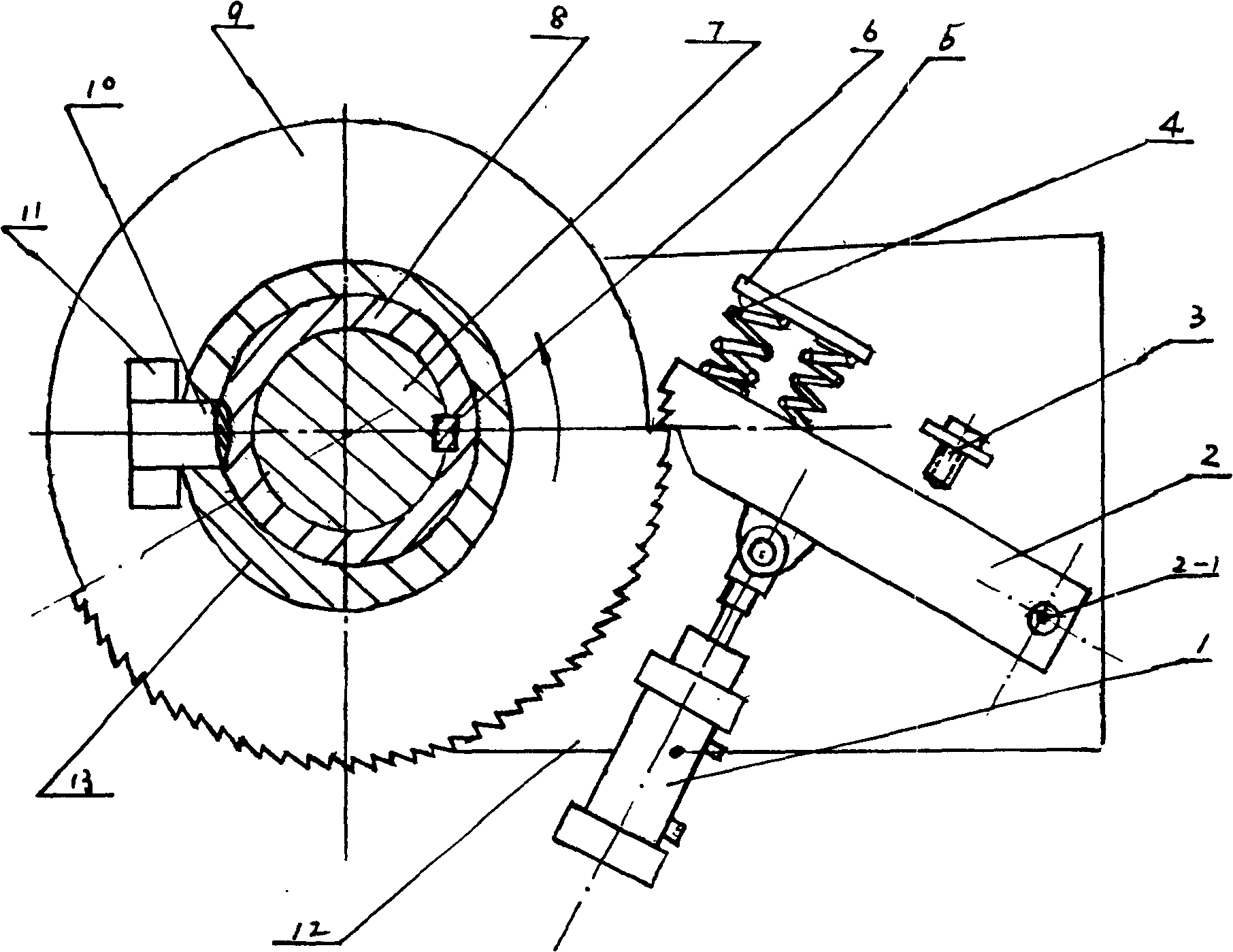 Ratchet type braking device