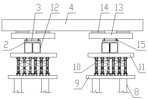 Reverse dragging device for construction of dragging large-span steel braced girder