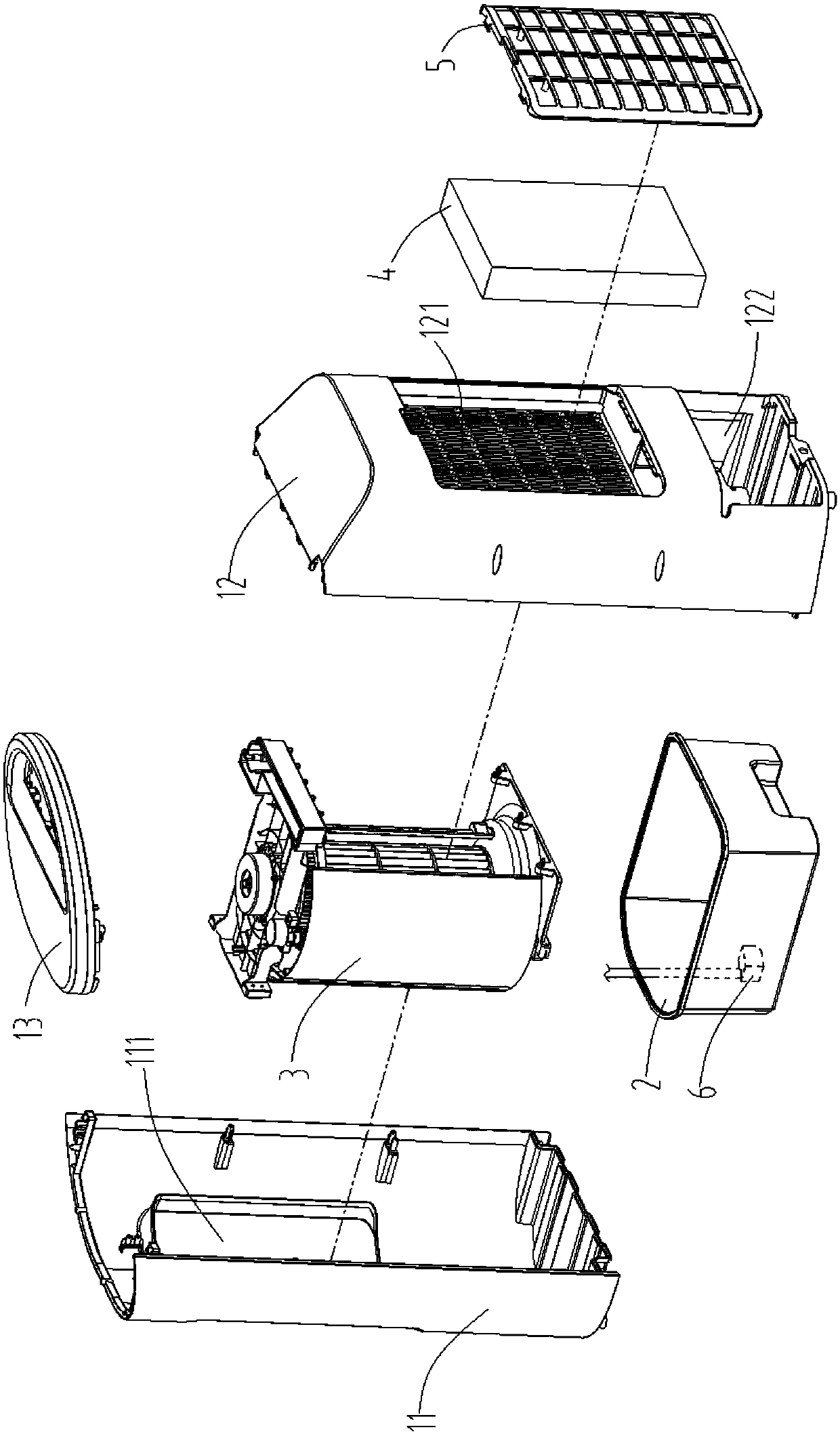 Air duct rotating structure of air conditioner fan and air conditioner fan