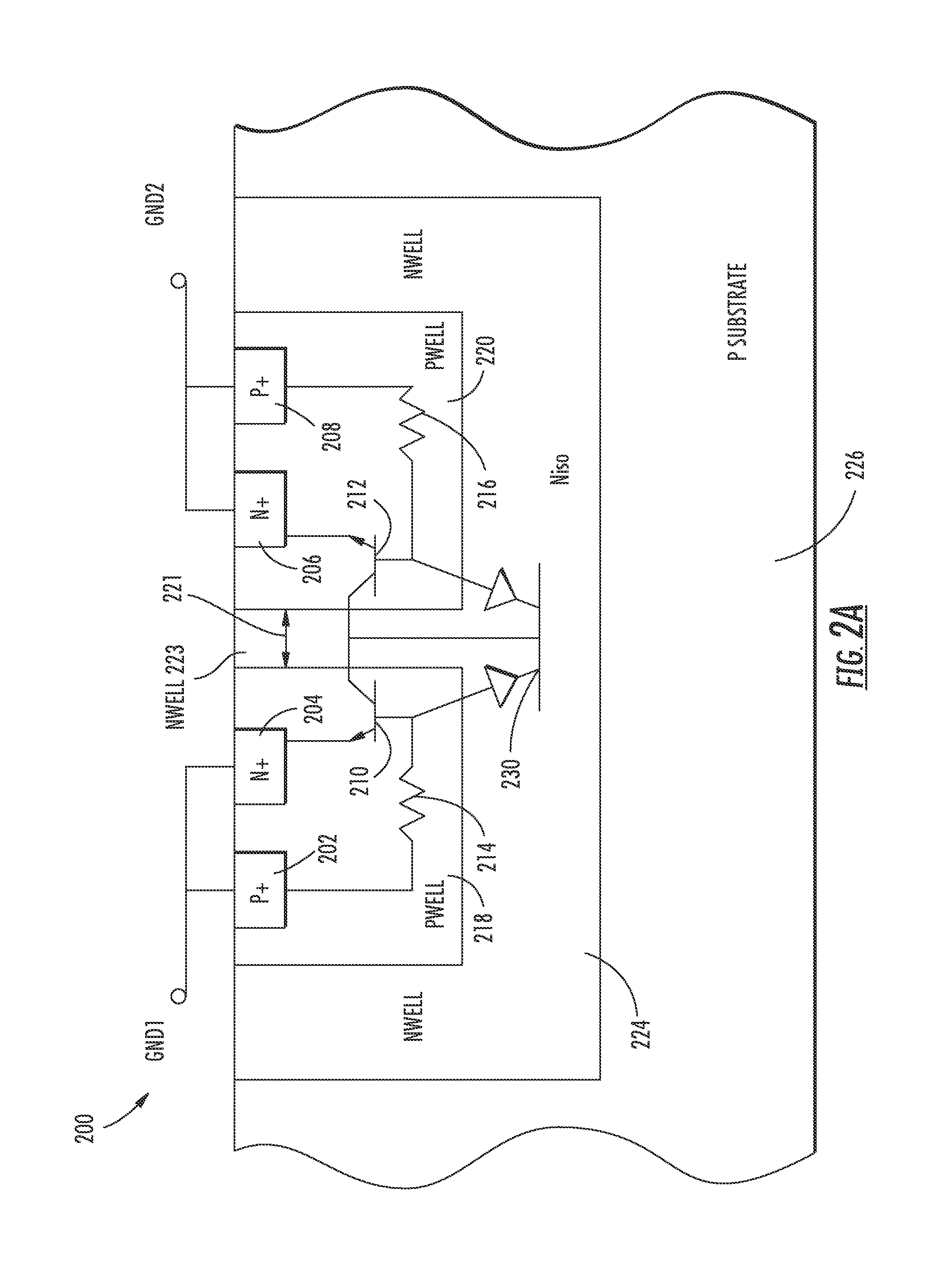 Tunable voltage isolation ground to ground ESD clamp