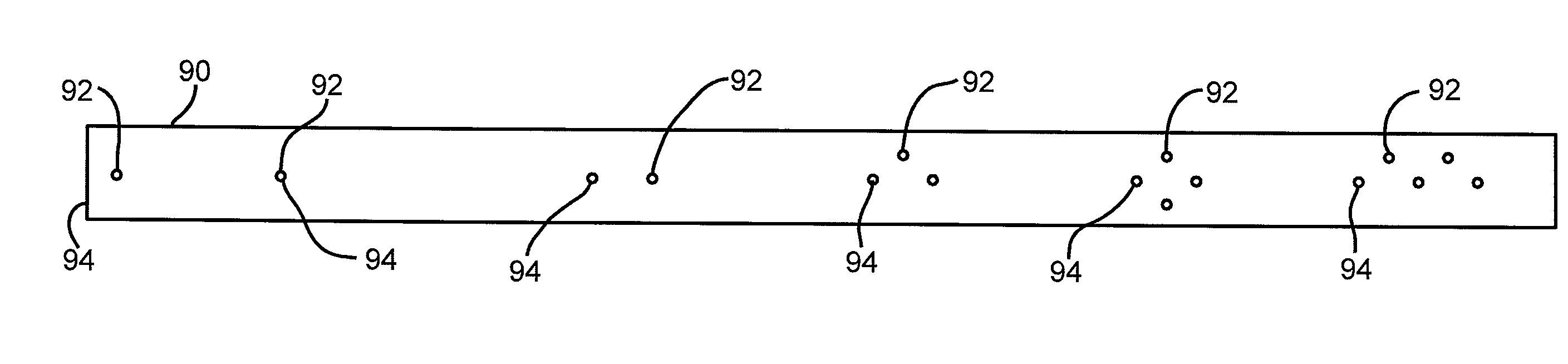 Porosity reference standard utilizing one or more hollow, non-cylindrical shafts