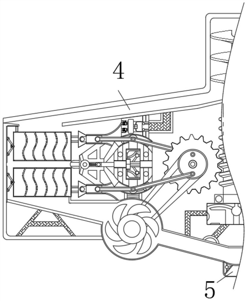 Automatic rice surface polishing device based on gravitational potential energy intelligent manufacturing