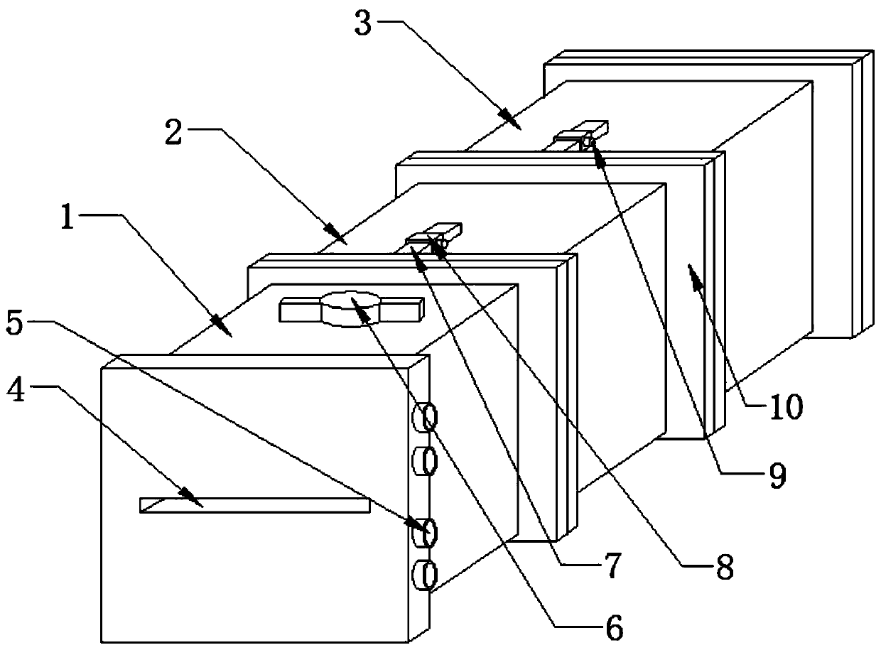 Multi-section split type easy-to-split extrusion die for aluminum profiles