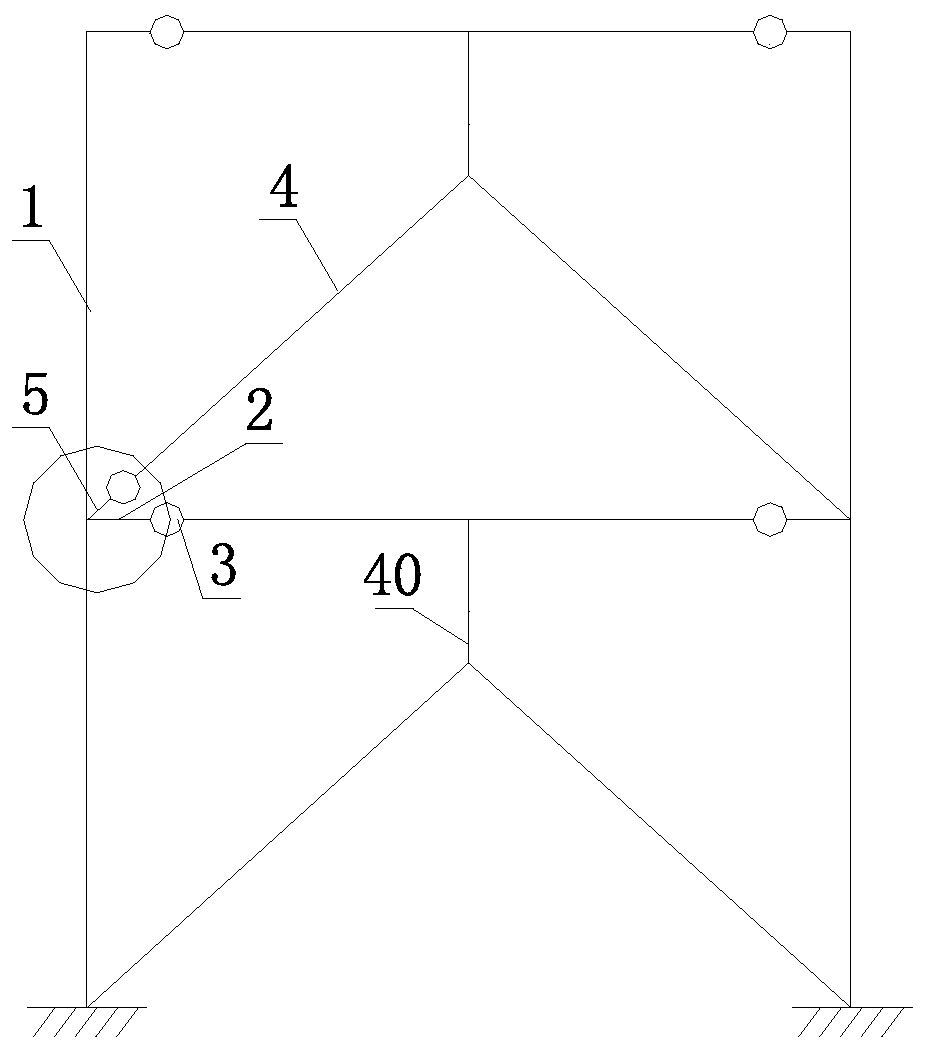 Fully fabricated concrete beam-concrete column-steel support combination connection node