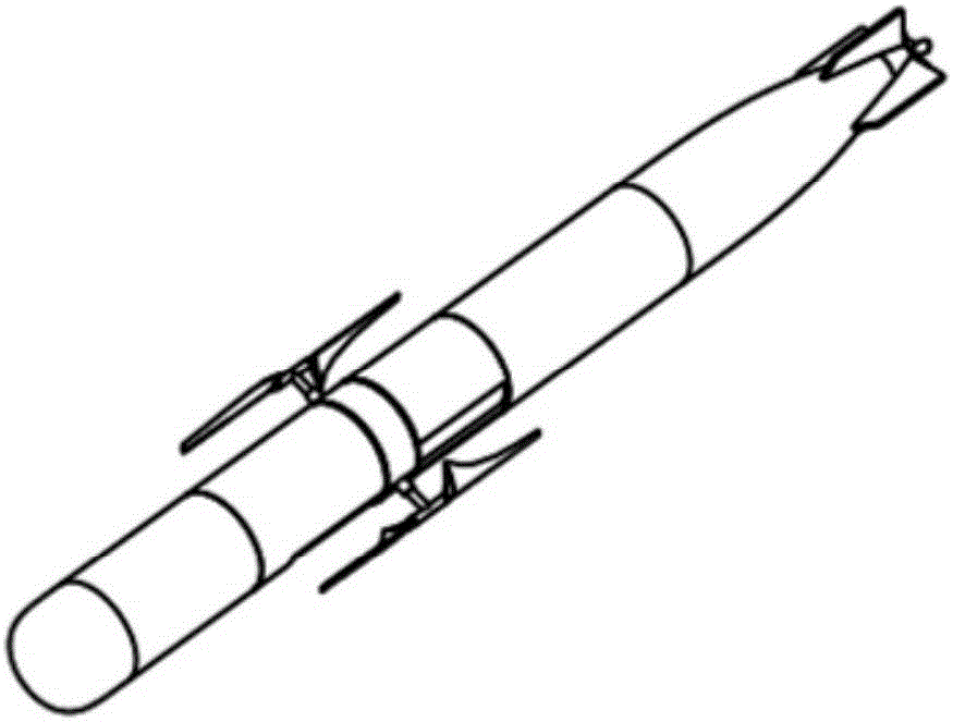 Horizontal shaft ocean current power generation device used for solid-of-revolution underwater vehicle