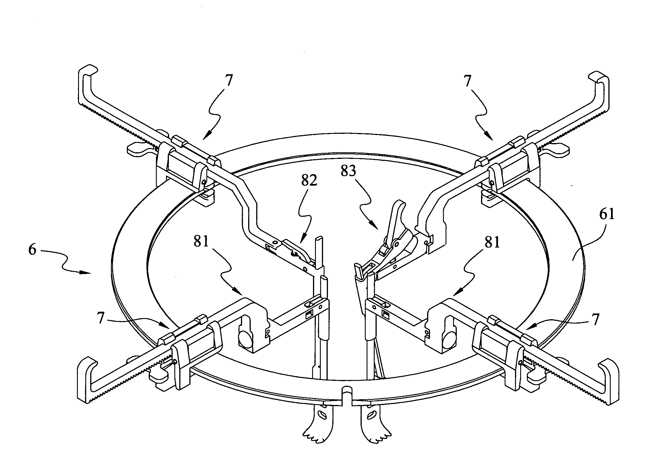 Expansion mechanism for minimally invasive lumbar operation