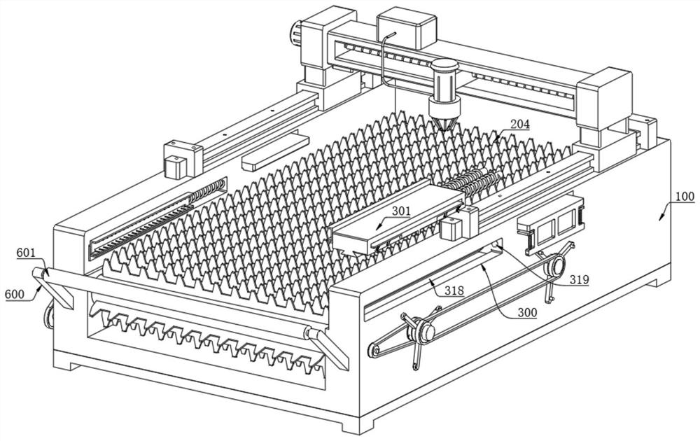 Automatic laser cutting device special for sheet metal machining