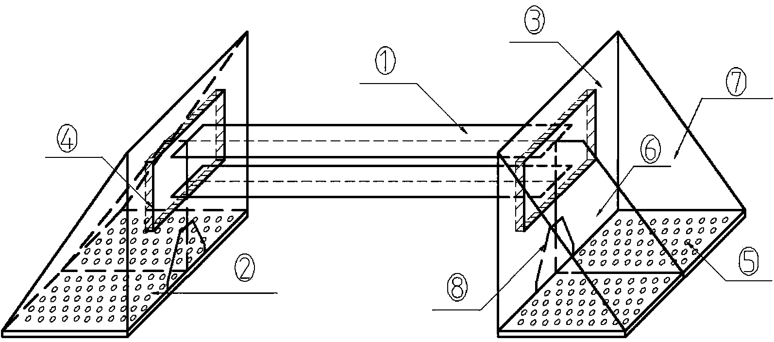 Ship structure impact experiment boundary condition simulation device