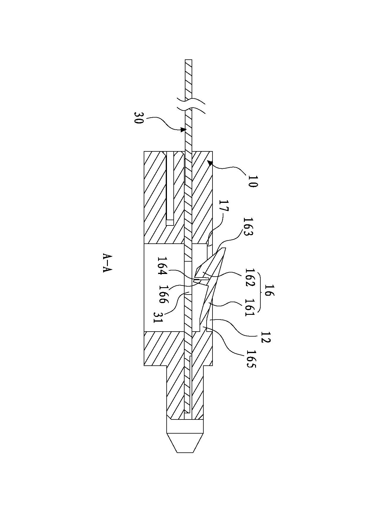 Electric connector for flat conductor