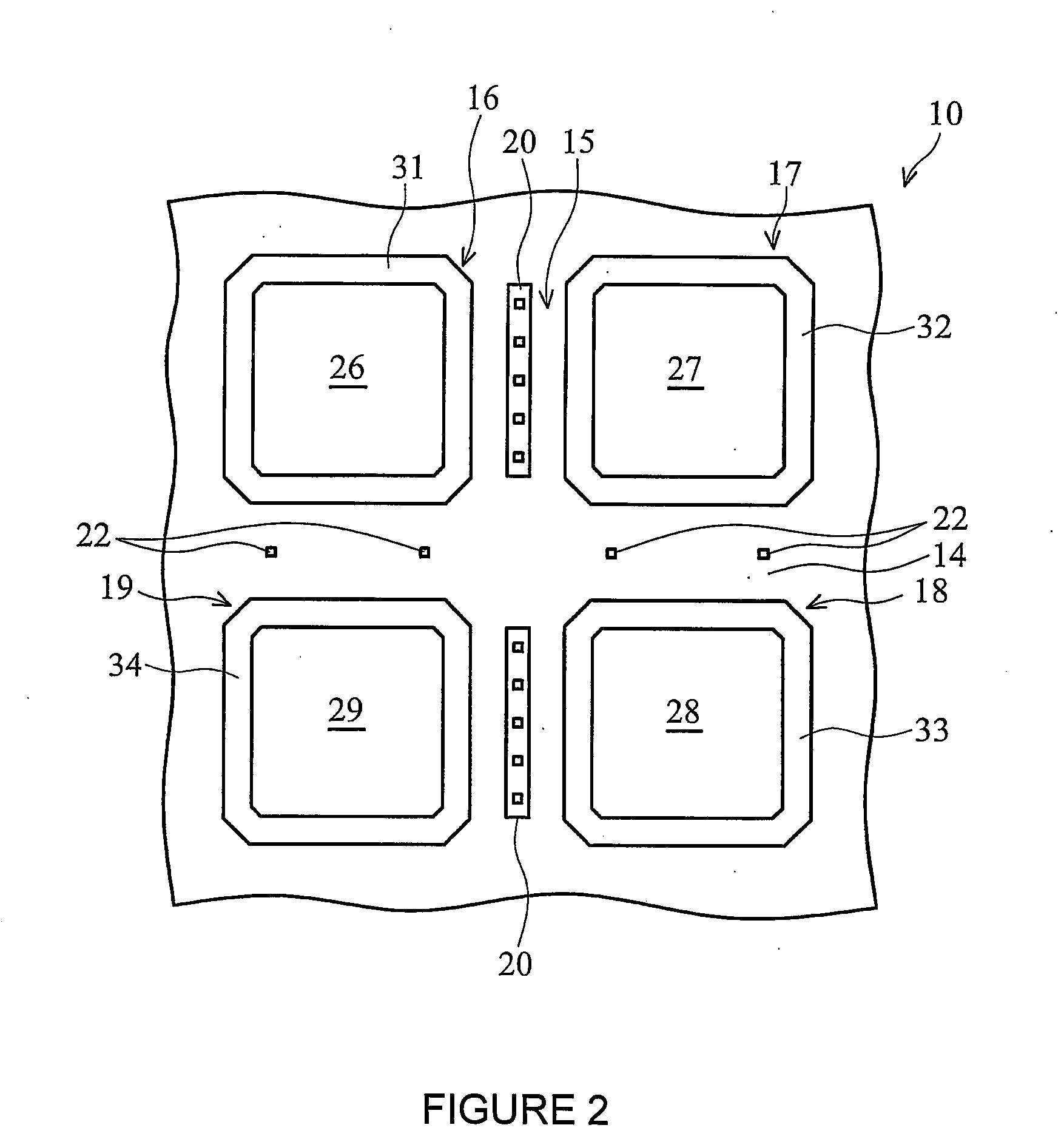 Test structure for semiconductor chip