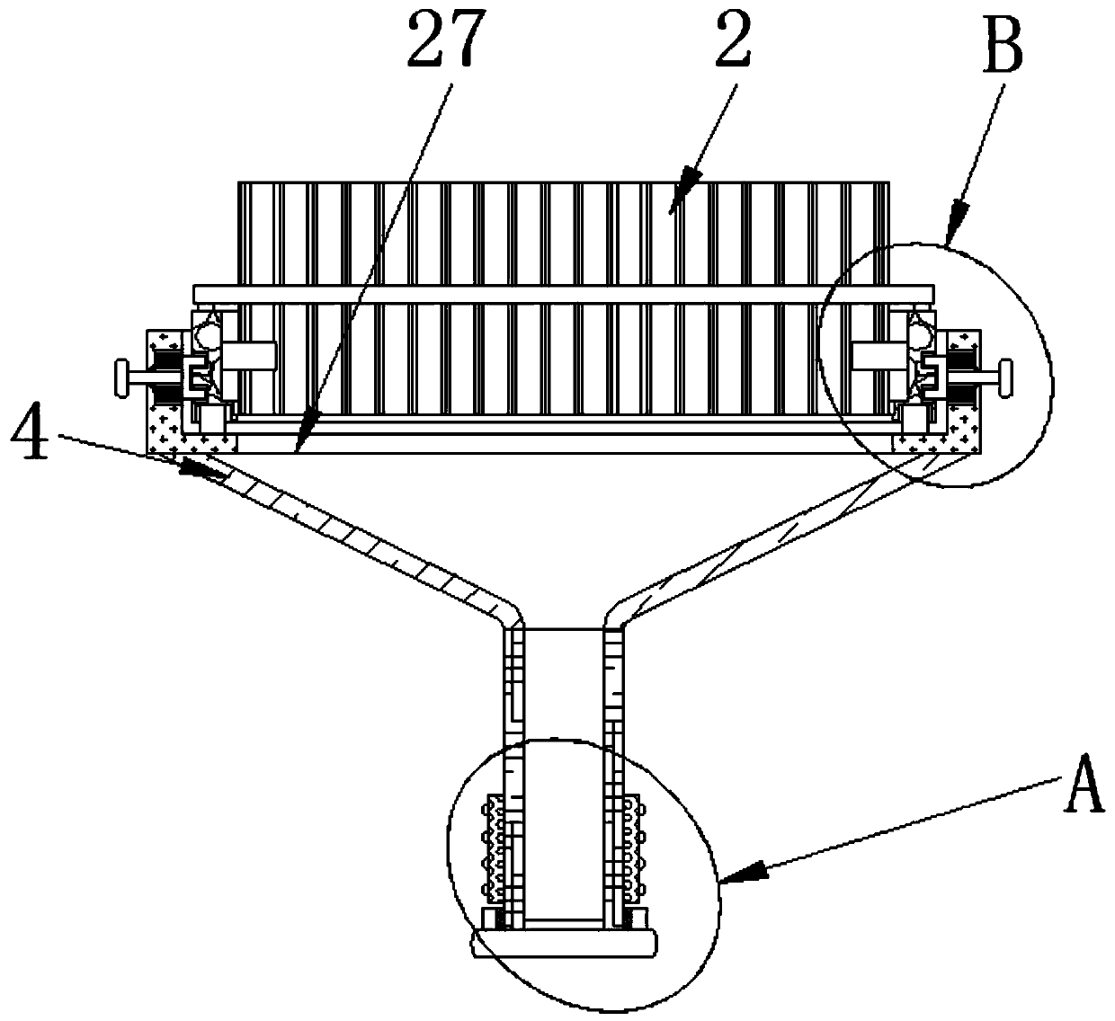 Brushing bundle fixatorof strip brush