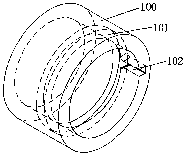 Pulling wire fixing device of bendable sheathing canal