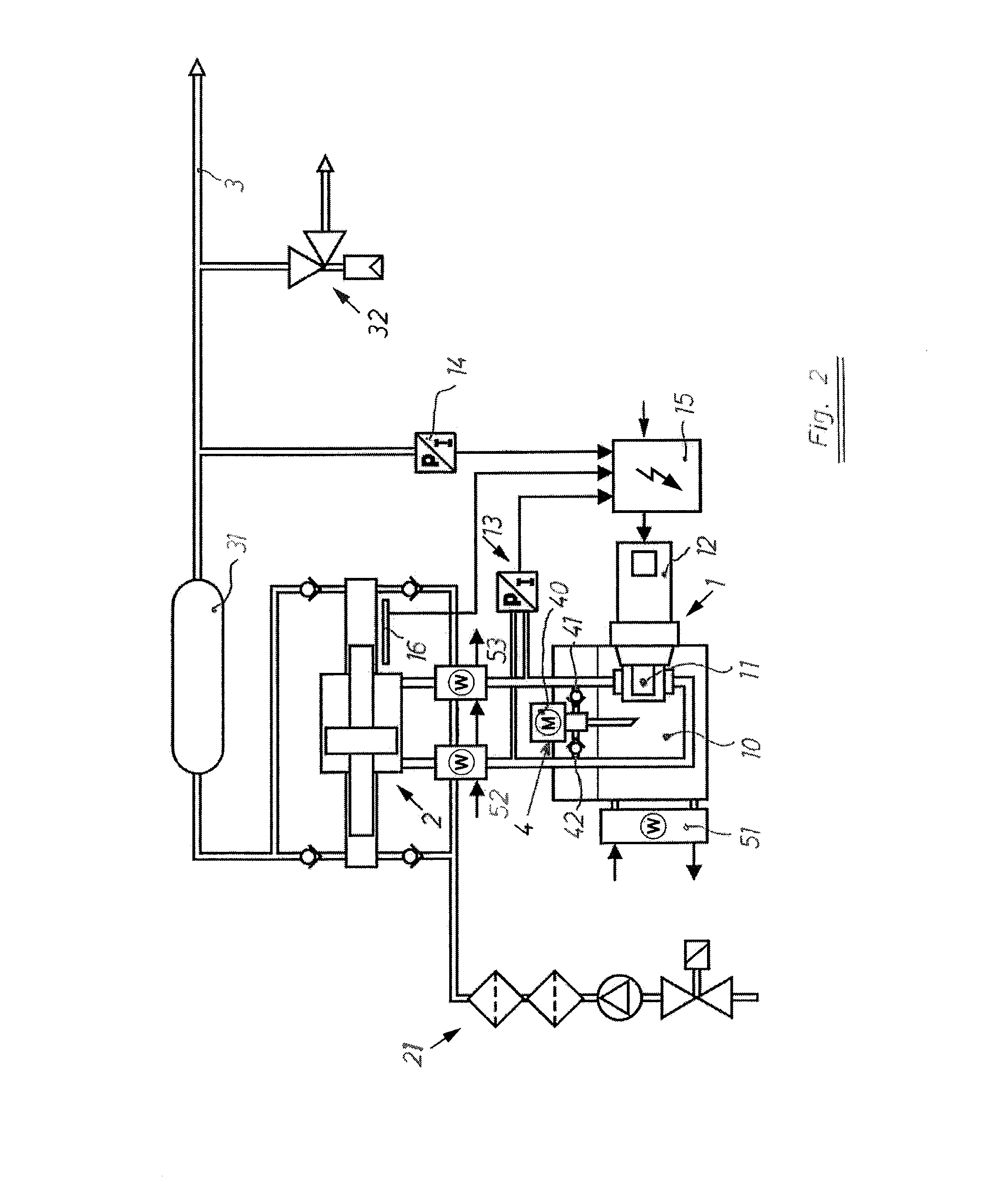 Hydraulic drive for a pressure booster