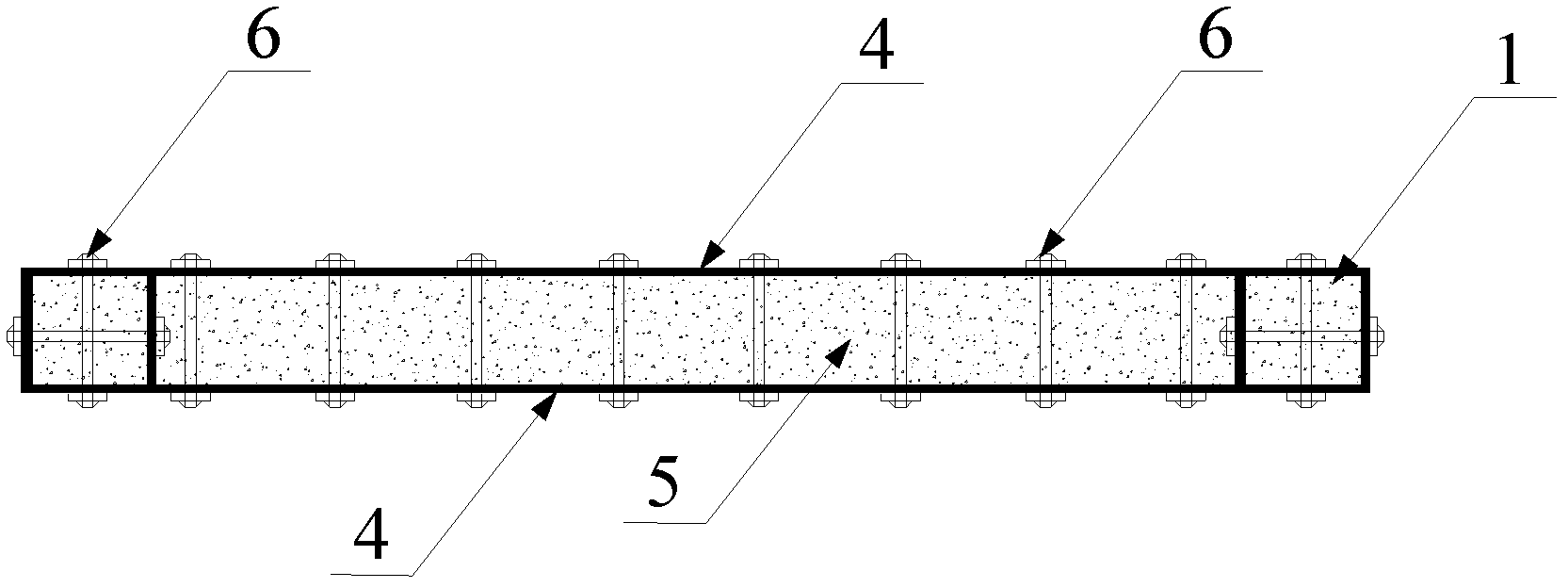 Concrete composite shear wall