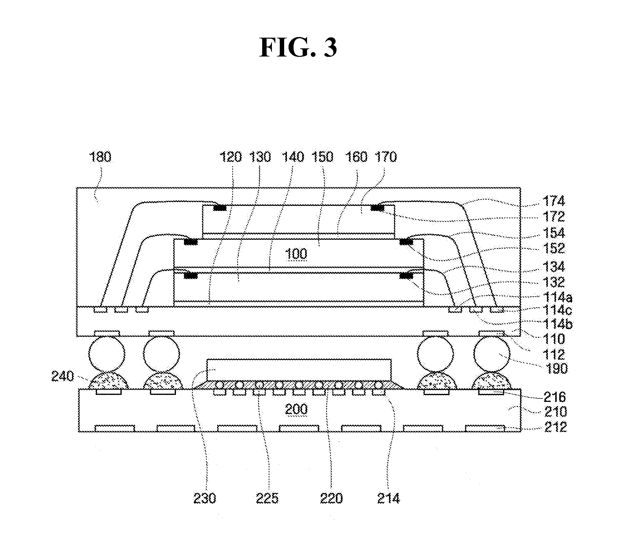 Stacked package, method of fabricating stacked package, and method of mounting stacked package fabricated by the method