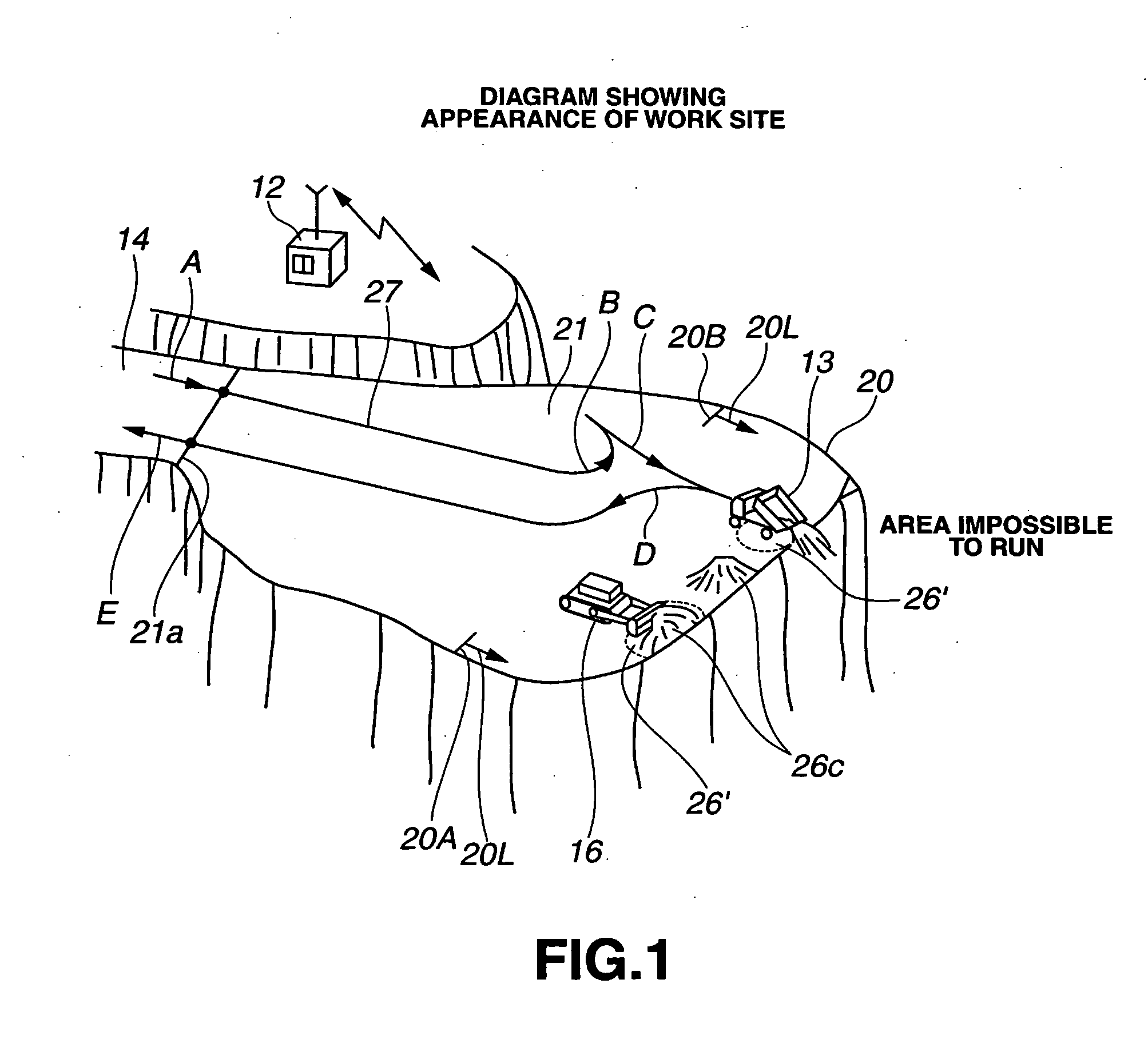 Control device and method for guided travel of unmanned vehicle