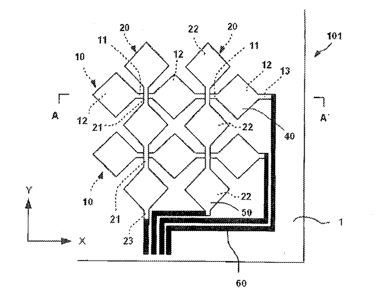 Touch sensor and manufacturing method for the same, as well as transfer ribbon for touch sensor manufacturing