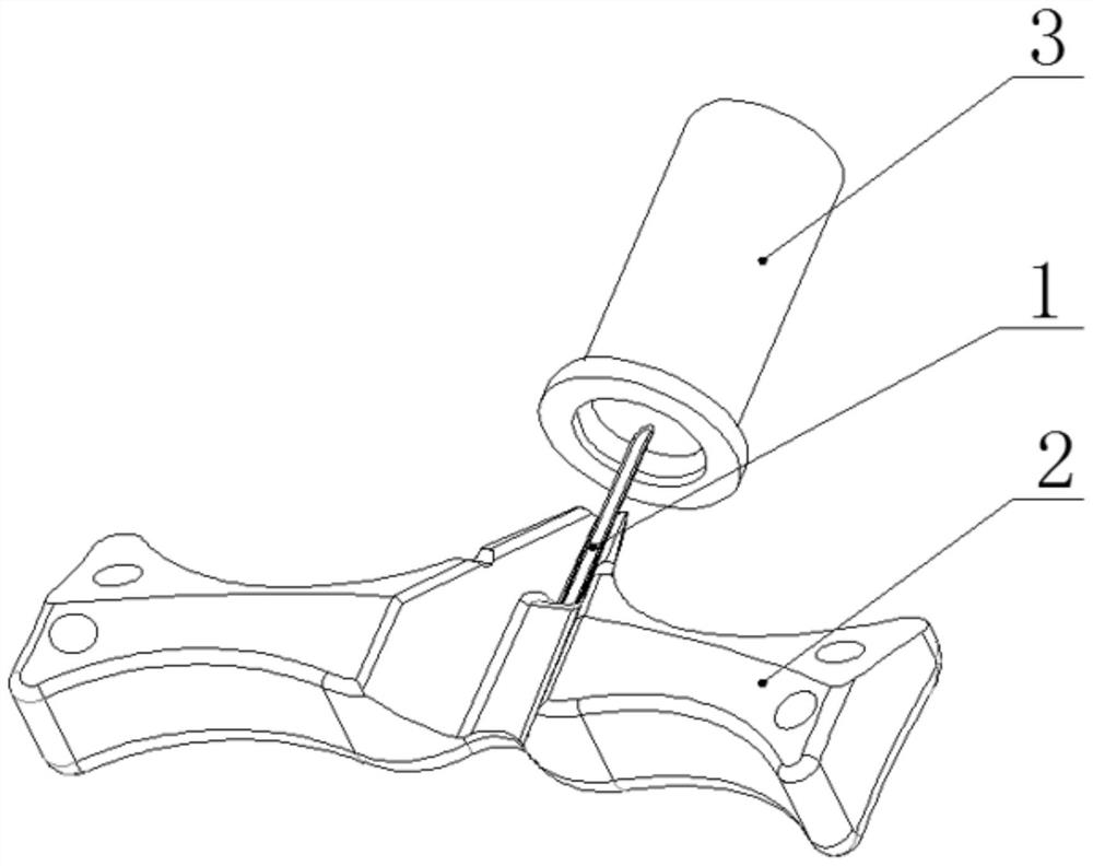 Disposable skin-breaking guiding needle