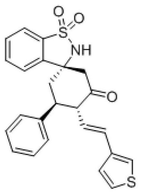 Application of sultan-cyclohexanone spiro derivative 1-3-51 in preparation of medicine for treating gastric cancer