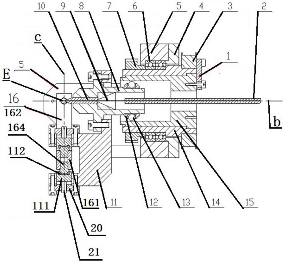 Cross hinge type electric spark micro inverted cone hole machining mechanism