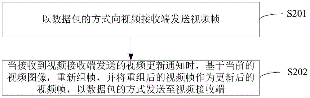 Packet loss processing method, device and system of video transmission process