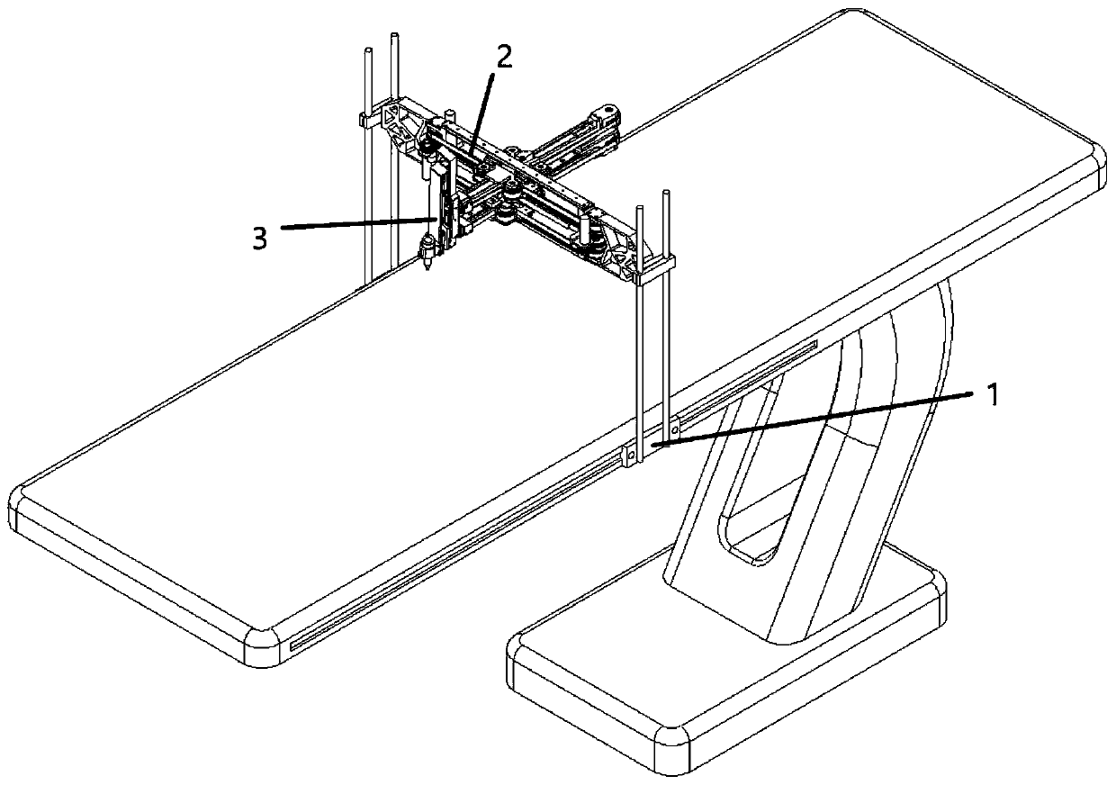 Cross-shaped sliding table driving-type series-parallel spinal surgery robot