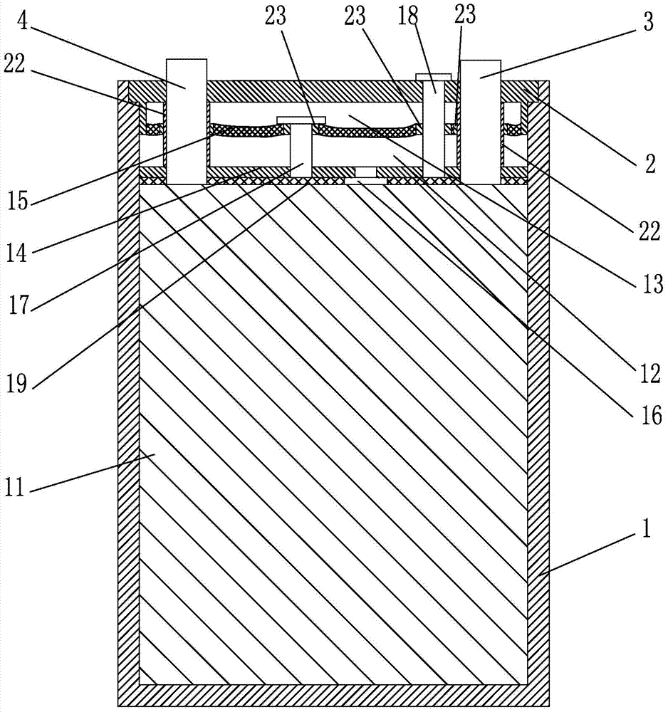 Lithium-ion battery with pneumatic anti-gas-expansion automatic liquid replenishing device