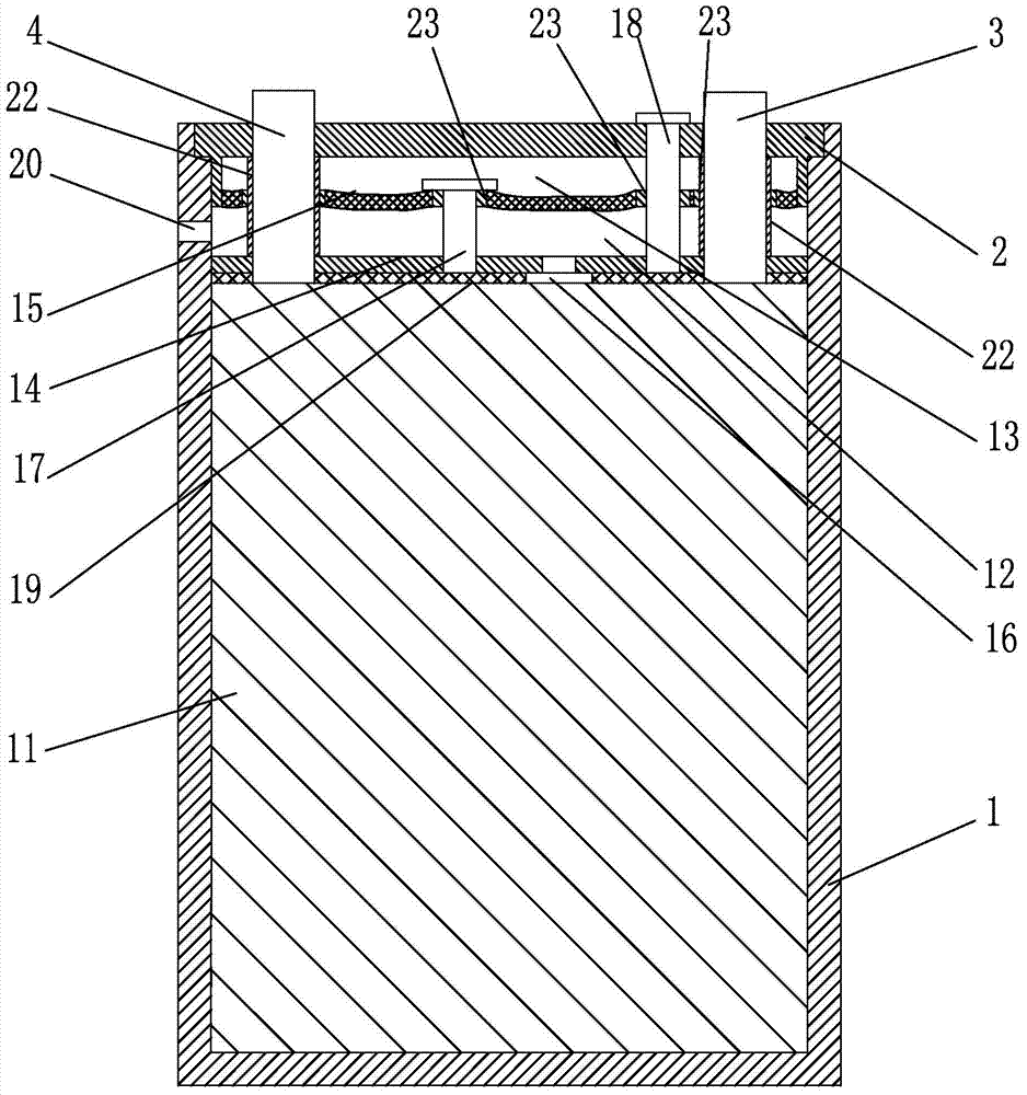 Lithium-ion battery with pneumatic anti-gas-expansion automatic liquid replenishing device