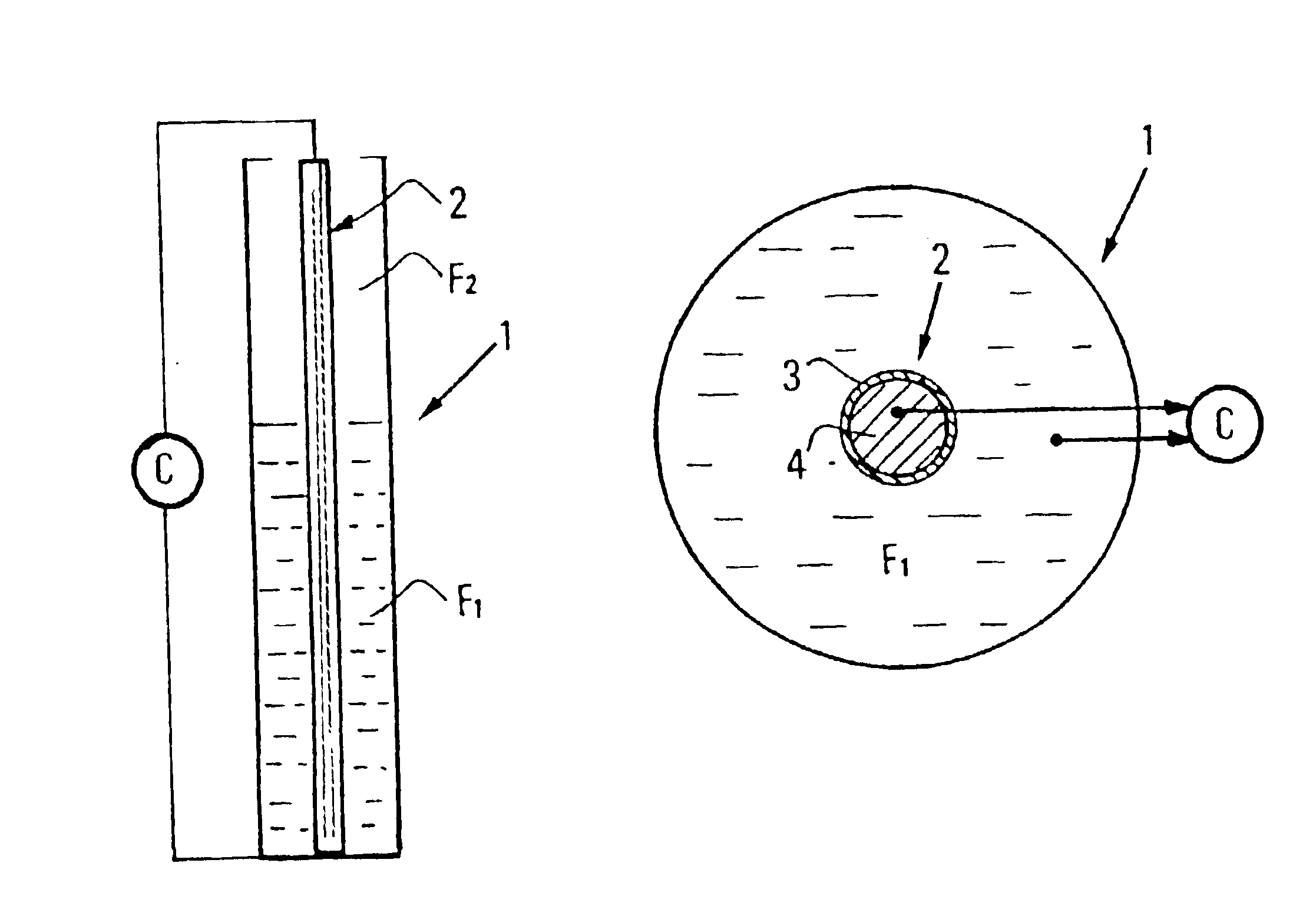 Capacitive probe for measuring the level of an electricity-conducting liquid in a vessel and method of manufacturing such a probe