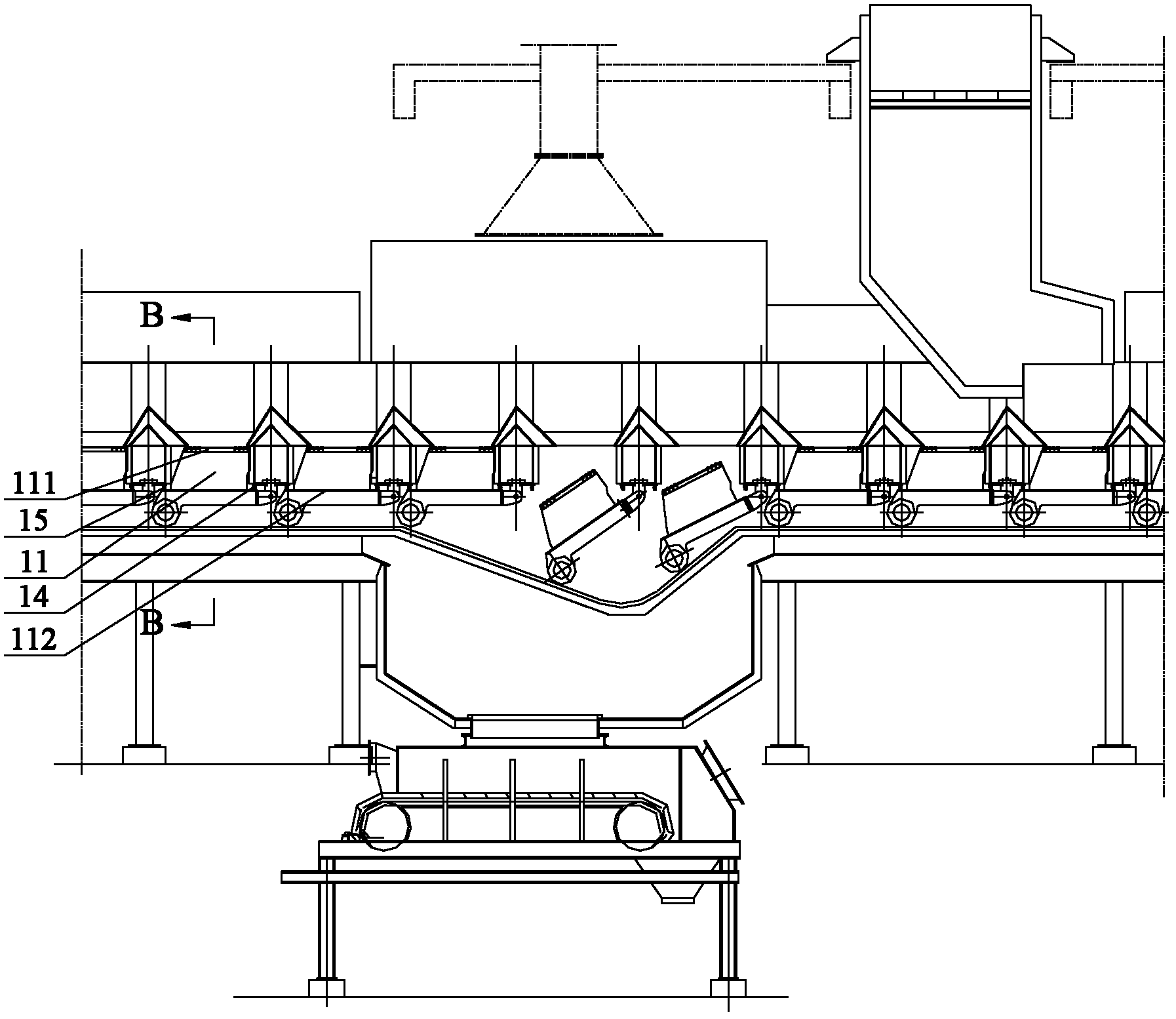 Circular cooler and unit static sealing device thereof