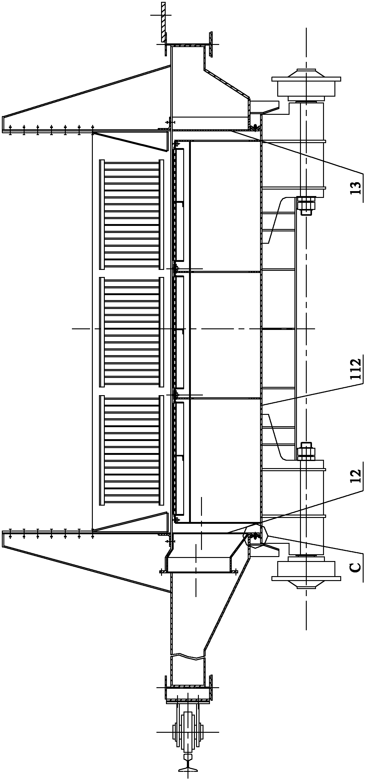 Circular cooler and unit static sealing device thereof