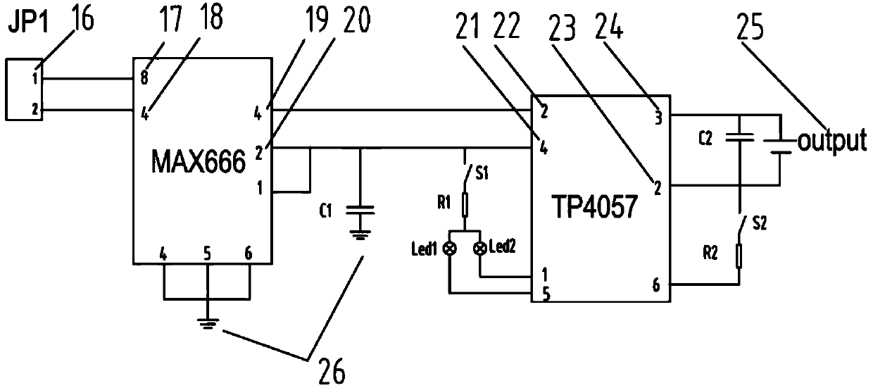 Rotary piezoelectric power generation charger driven by wind force