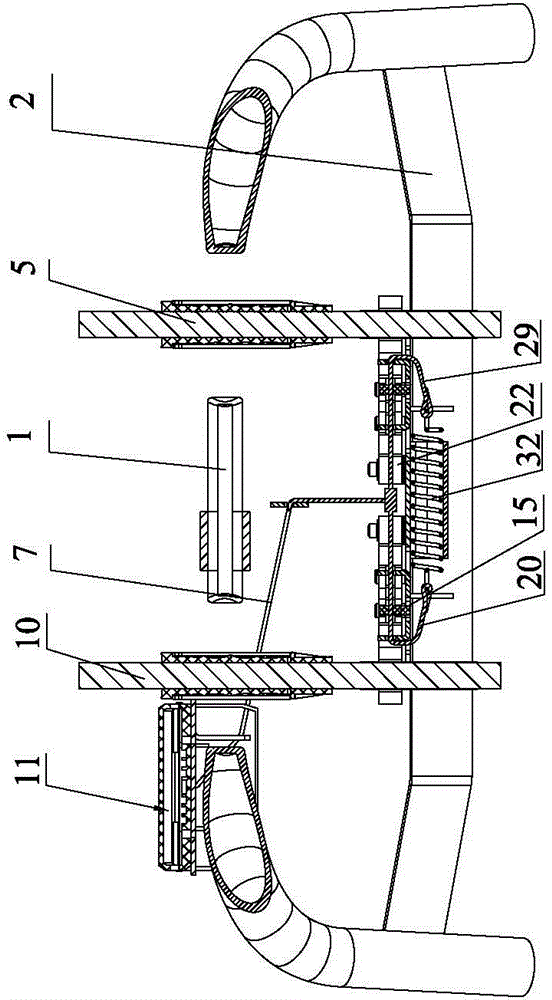 Adjusting device for seat headrest